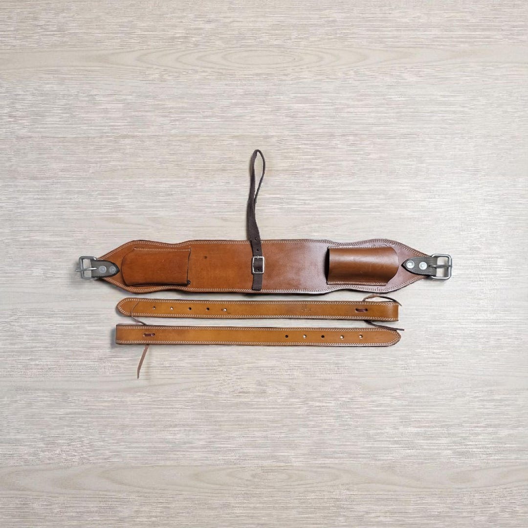 Western Leather Horse Saddle Cinch With Stainless Steel Hardware - Etsy