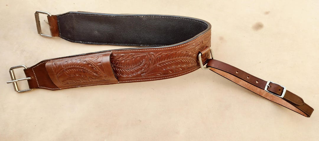 Western Saddle Cinch Horse Leather Cinch With Stainless Steel Hardware ...