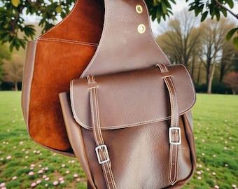 Just Ranch Western Sac de selle en cuir pour cheval | Pour équitation