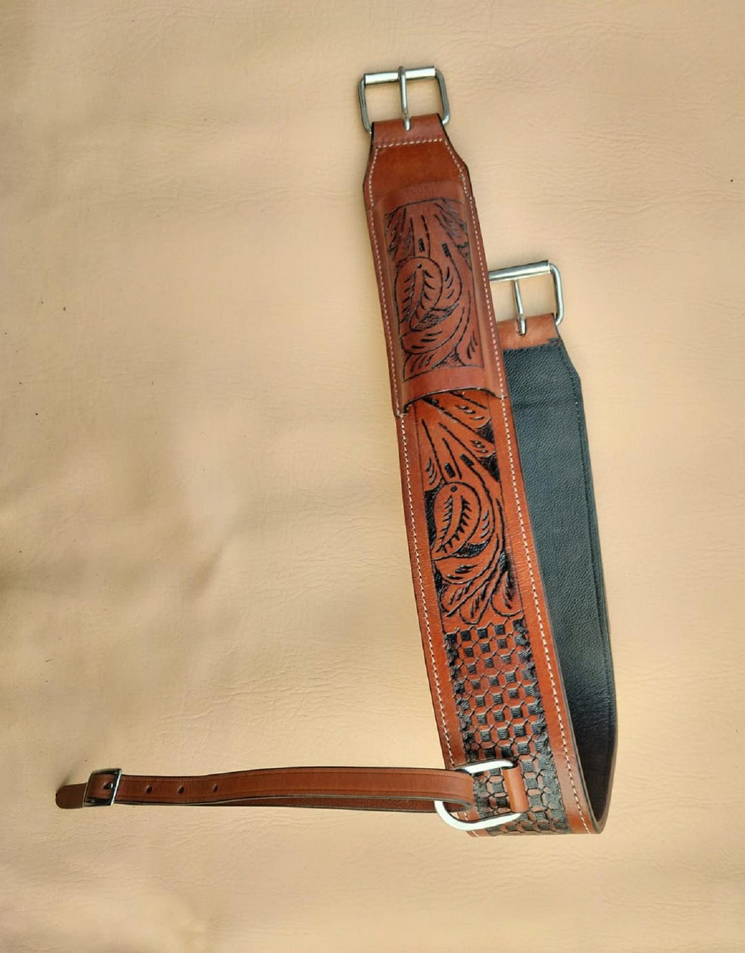 Western Saddle Cinch for Horse Saddle Leather Girth Size 40'' Inches ...