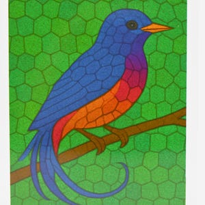 Paradijsvogel blanco kaart aan de binnenkant, envelop voor alle gelegenheden bedankt verjaardag vriendschap beterschap groeten viering gepersonaliseerde notitiekaart