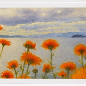Aquarel bloemen blanco binnenkant kaart, envelop voor alle gelegenheden bedankt verjaardag vriendschap beterschap groeten viering gepersonaliseerde notitiekaart