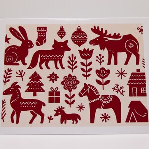 Scandinavische kunst blanco binnenkaart, envelop voor alle gelegenheden bedankt verjaardag vriendschap beterschap groeten viering gepersonaliseerde notitiekaart