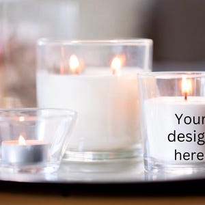 Glas Kerze Candle Mockup Print on demand Vorlage Design digital Mock ups präsentieren Bild Download schön mockup