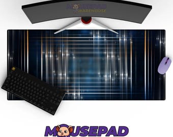 Alfombrilla de ratón con diseño de rayas 588512 - Alfombrilla de escritorio grande, alfombrilla para juegos XL, extendida, resistente al agua