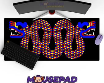 Alfombrilla de ratón con diseño psicodélico 287883 - Alfombrilla de escritorio grande, alfombrilla para juegos XL, extendida, resistente al agua