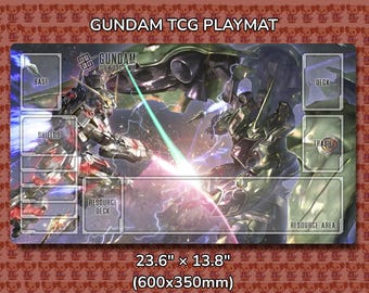 Ksha vs Unicorn DM Gundam TCG Playmat