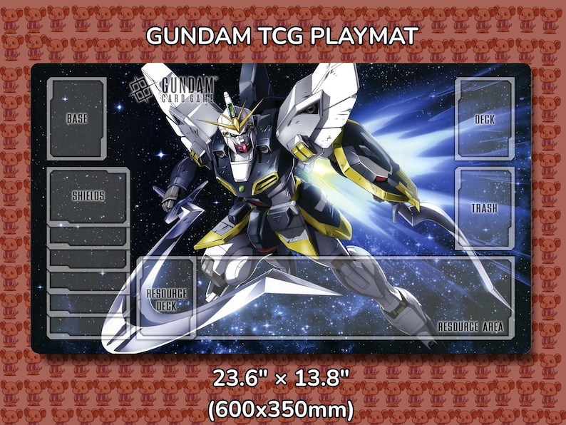 Sandrock Custom Gundam TCG Playmat Mockup