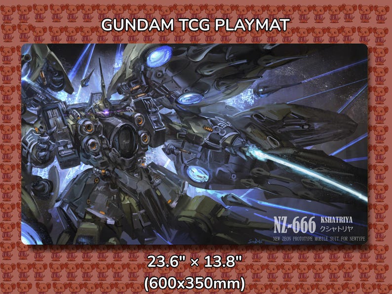 Kshatriya Playmat no layout Gundam TCG Playmat Mockup