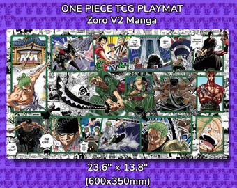 Tapete de juego de One Piece TCG Zoro V2 Manga