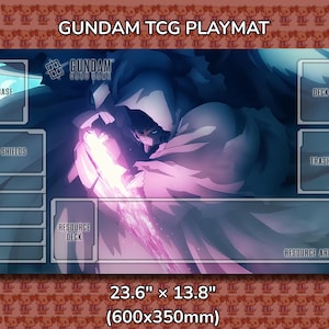 Gundam Snow Gundam TCG Playmat Mockup