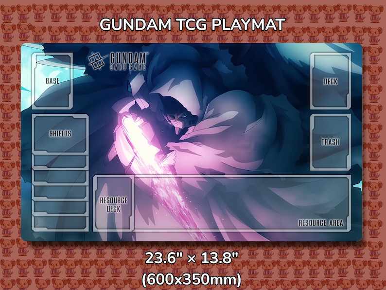 Gundam Snow Gundam TCG Playmat Mockup