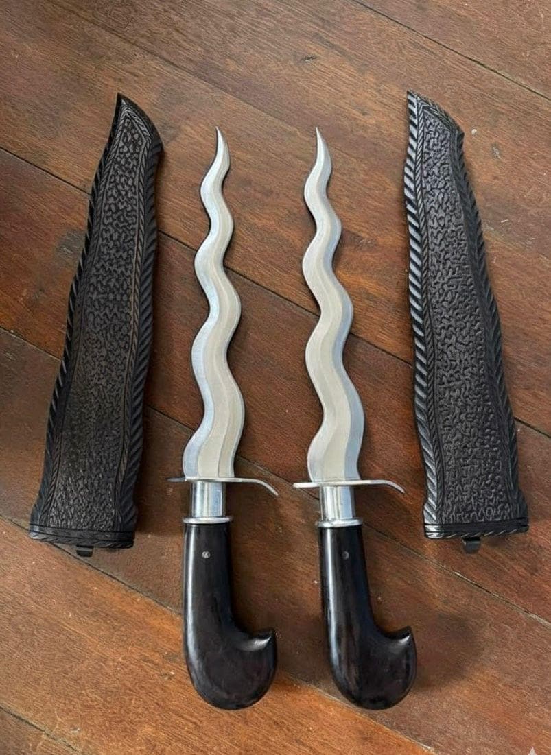 Handmade Carbon Steel Curved Dagger Knife – Micarta Handle With ...