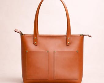 Leather Tote Women Large Shoulder Handbag Work Office Minimalist Everyday Purse