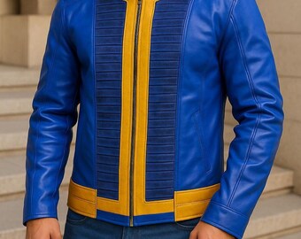Vault 34 Leather Jacket: New Vegas Costume Cosplay