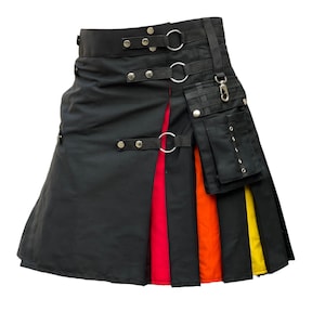 Men&#39;s Scottish Hybrid Pride Kilt Rainbow Kilt LGBT Gay Kilt Modern Utility Kilt For Men&#39;s & Gay