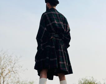 Gran Kilt escocés vintage de las Tierras Altas para hombre, gran Kilt de tartán de lana acrílica hecho a mano, a la venta, disponible en más de 50 tartanes.
