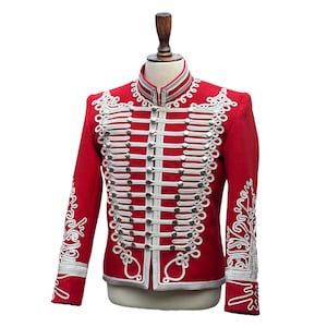Vintage Hussar Steampunk Jacket Military Parade Jacket Military Officer Uniform Tunic Pelisse Handmade jacket Available in 24+ Colors