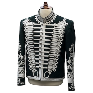 Men&#39;s Military Regency Wool Jacket Napoleonic Jacket Steampunk Military Jacket Uniform Tunic Pelisse Handmade jacket Available in 24+ Colors