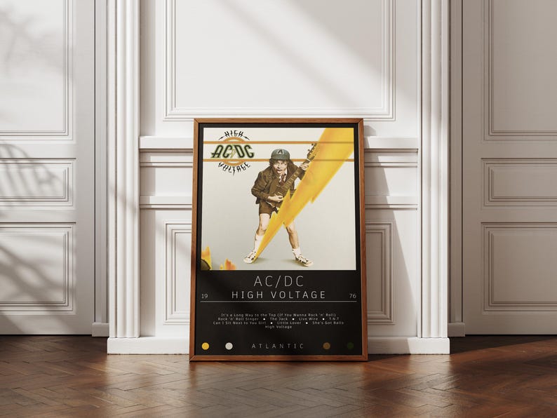 AC/DC Poster | High Voltage Poster | Album Poster Prints | Wall Decor ...
