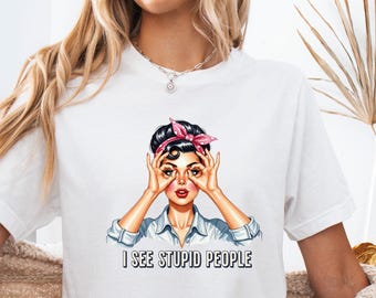 Vintage Funny Retro Housewife Shirt, Sarcastic Quotes T-shirt, Sassy 1950s Mom Outfit