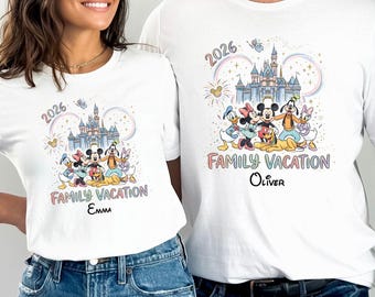 Custom Disney Vacation Shirts, Matching Family T-shirt, Mickey  Mouse Holiday Tee