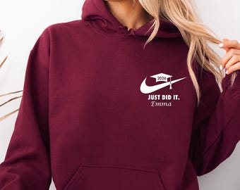 Custom Graduation Hoodie, Graduate 2026 Name Sweatshirt, Personalized Grad Gift