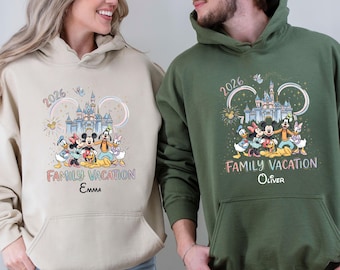 Custom Disney Vacation Sweatshirt, Matching Family Hoodie, Mickey  Mouse Holiday Top