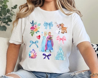 Elsa Anna Shirt, Frozen Shirt, Princess Elsa Coquette Bow Shirt, Disney Girls Trip, Frozen Coquette Shirt, Olaf Frozen Shirt 653902