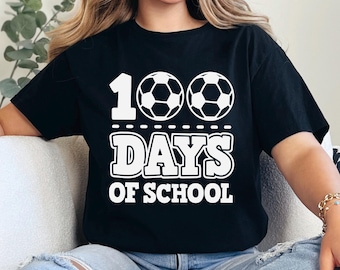 Football 100 Days Of School Shirt, 100 Days Smarter Shirt, 100th Day Of School Celebration Shirt, Sport School Shirt 654437