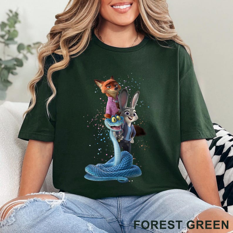 Zootopia 2 Disney Shirt, Walt Disney World Shirt, Judy Hopps Nick Wilde Gary De'Snake Shirt, Disneyland Zootopia Shirt 654667 bild 4