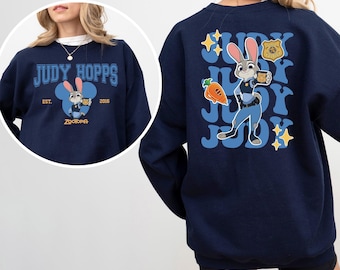 Disney Zootopia Characters Sweatshirt, Nick Wilde Hoodie, Judy Hopps Sweatshirt, Disney Family Trip Hoodie, Zootopia Police Crewneck 654289