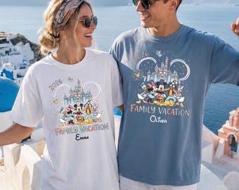 Comfort Colors® Custom Disney Vacation Shirt, Matching Family T-shirt, Mickey  Mouse Holiday Gift