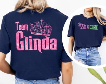 Team Glinda Team Elphaba Shirt, Faux Glitter Wicked Shirt, Wicked Friends Matching Shirt, Shiz University Shirt 654451