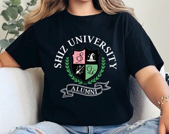 Camiseta de exalumno de la Universidad Shiz, camiseta de mago de la Universidad Shiz, camiseta de varita mágica de escoba Defy Gravity, camiseta de magia malvada 654469