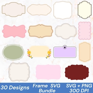 Decorative Frame SVG Bundle: Floral & Wedding Frames (Digital Download)