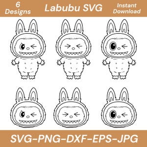 Labubu SVG Bundle \ Labubu Cut Files \ Labubu Clipart \ Labubu Sticker \ Labubu T-shirt \Labubu PNG \Cute Labubu SVG \Labubu Cut File cricut