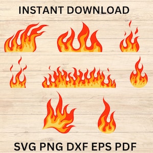 Fire Flame SVG \ Fire Svg \ fire flame cut files \  Fire Flame Bundle / Fire Clipart \ Fire Flam svg set \ Digital Fire \ Fire SVG \Fire Png