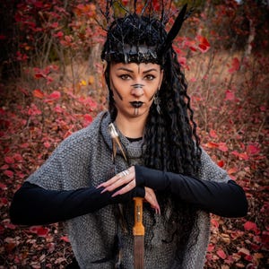 Black curly dreads: soft synthetic wavy dreadlocks (regular dreaded or push-up/Dolly)