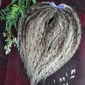 Mix of 2 Blondes DE dreaded curls (regular or push-up/dolly)