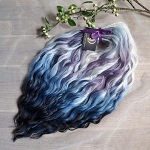 Winter Lilac BRUSHABLE synthetic DE curls (regular dreaded, braided middle or push-up)