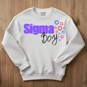 Sigma Boy SVG PNG PDF, trendiges Sigma-Design, Geschenk für Sigma Boy, Sigma Boy Motivationsdruck, Sigma Boy Sofort-Download, Geschenk für Sohn.