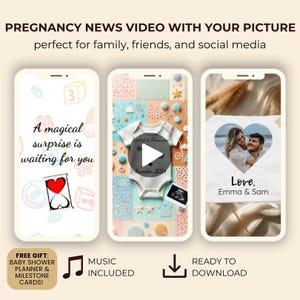 Pregnancy Announcement Video with Free Customization, Magical Baby Announcement Animated Video, Pregnancy Social Media Reveal, Baby Reveal