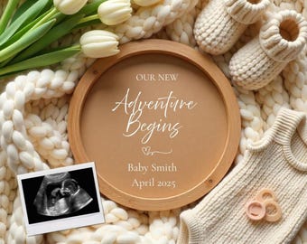 Editable Pregnancy Announcement Video Template, Custom Baby Reveal, Digital Baby Announcement, Instant Download, Includes Thank You Page