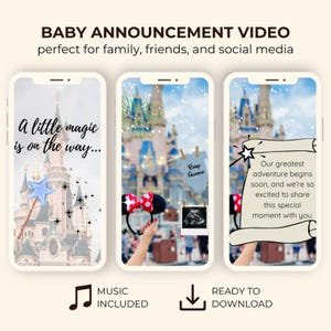 Magic Baby Announcement Video with Free Customization, Pregnancy Announcement Video, Baby Reveal to Friends & Family, Magic on the way