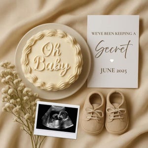 Pregnancy Announcement Digital Template, Editable Pregnancy Reveal, Modern Digital Baby News, Gender Neutral Announcement. Instant Download