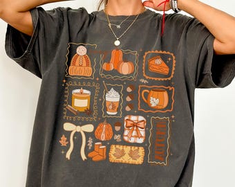 Comfort Colors® Cozy Autumn Shirt Pumpkin Spice Fall Coffee Shirt  Cute Seasonal Shirt Thanksgiving Outfit Fall Apparel
