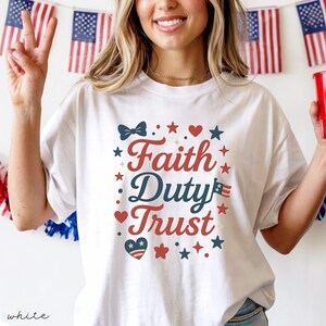 4th of July FDT shirt, Patriotic Subtle FDT Shirt, Coquette Bow Patriotic Tshirt, Independence Day Tee, America Tee, Freedom Democracy Truth
