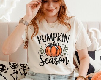 Comfort Colors® Retro Pumpkin Season Shirt, Halloween Shirts For Women, Thanksgiving Gift Fall Gifts, Autumn Shirt, Cute Fall Shirt