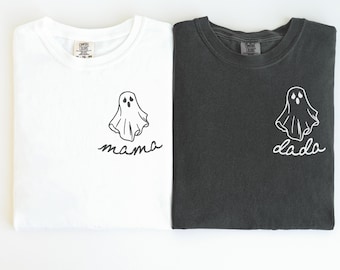 Spooky One First Birthday Matching Shirts, Halloween Themed 1st Birthday Family Tees, Little Boo Spooky Ghost Birthday Mama Dada Bday Shirts